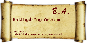 Batthyány Anzelm névjegykártya